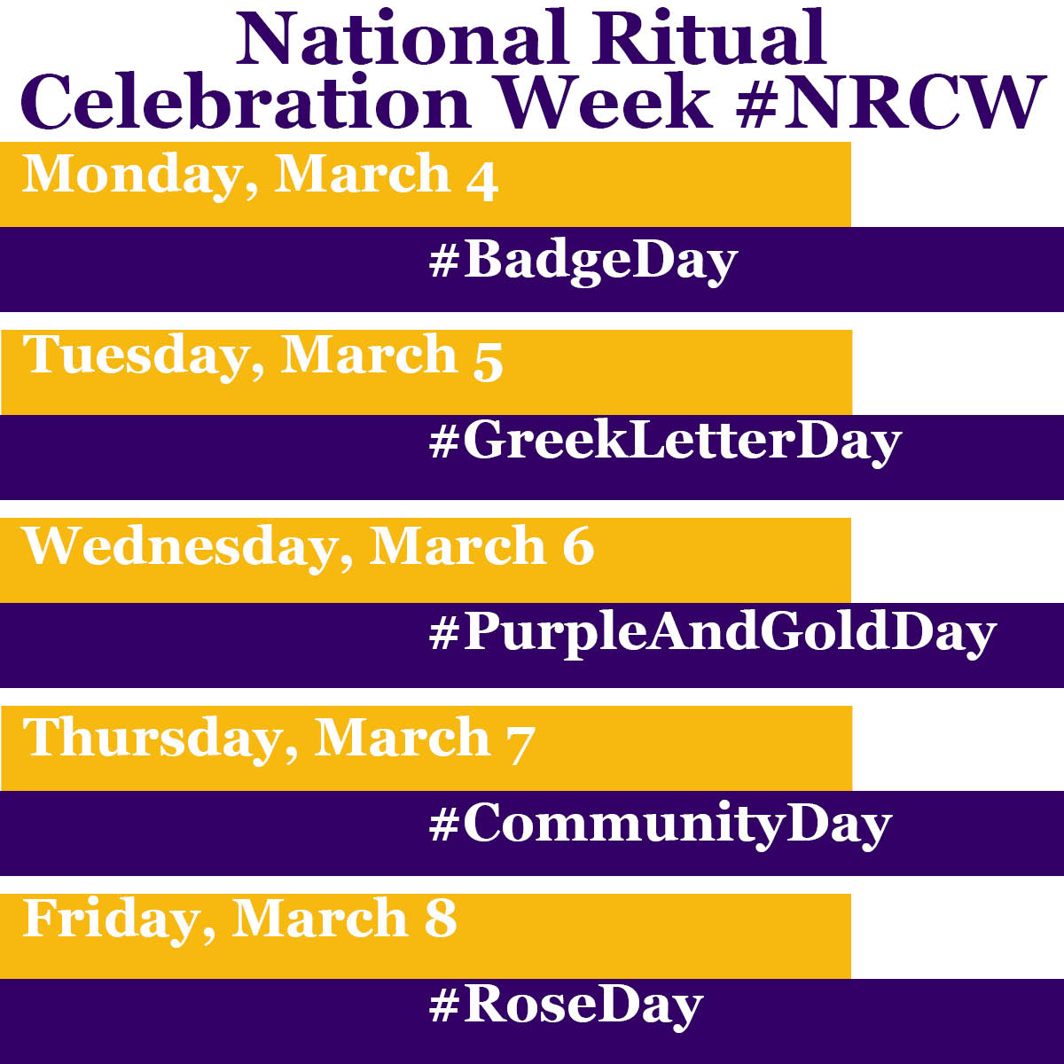 NRCW Calendar 2019